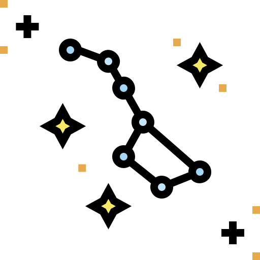 constelación Detailed Straight Lineal color icono