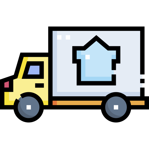 poruszająca się ciężarówka Detailed Straight Lineal color ikona