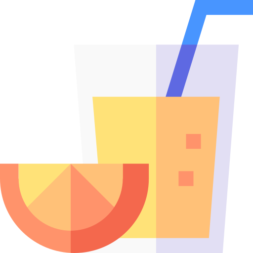 オレンジジュース Basic Straight Flat icon