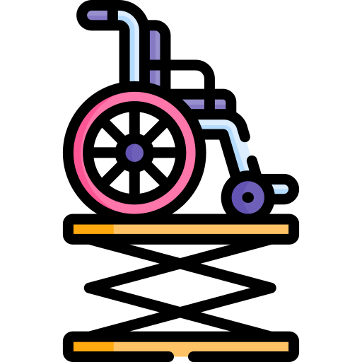 cadeira de rodas Special Lineal color Ícone