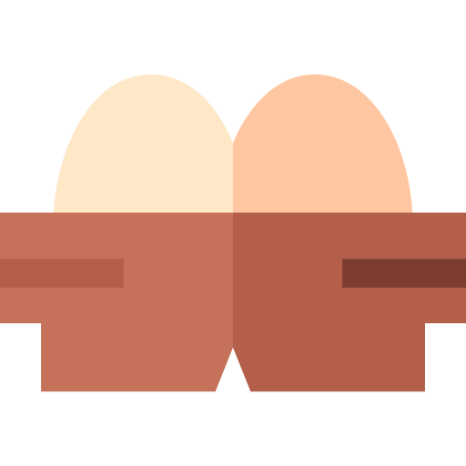 cartone di uova Basic Straight Flat icona