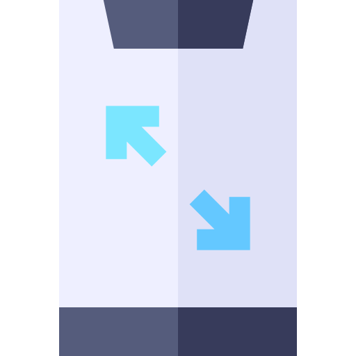 tamanho Basic Straight Flat Ícone