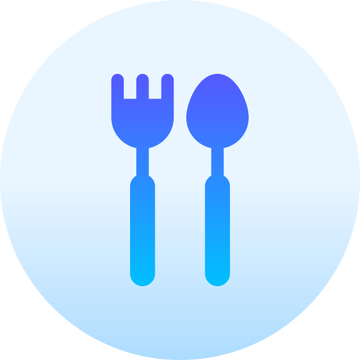 Cutlery Basic Gradient Circular icon