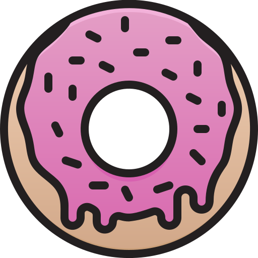 Donut Generic Outline Color icon