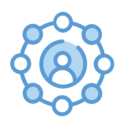 ソーシャルネットワーク Generic Blue icon