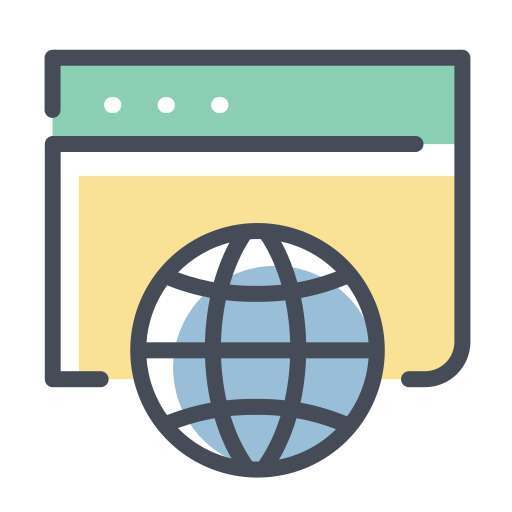 Web browser Generic Outline Color icon