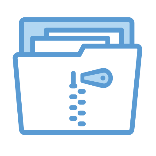 zipファイル Generic Blue icon