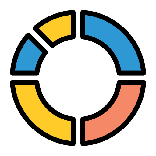 파이 그래프 Generic Outline Color icon