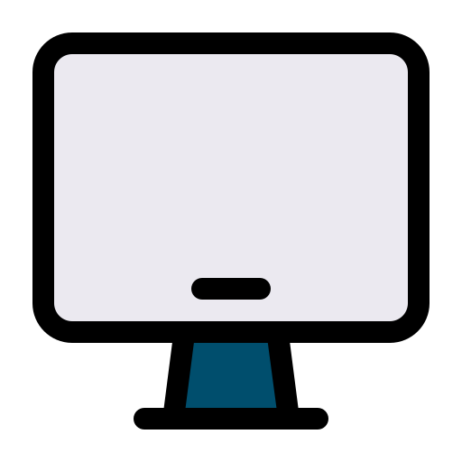 ekran komputera Generic Outline Color ikona