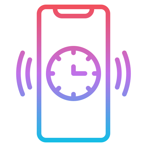telefoon alarm Iconixar Gradient icoon