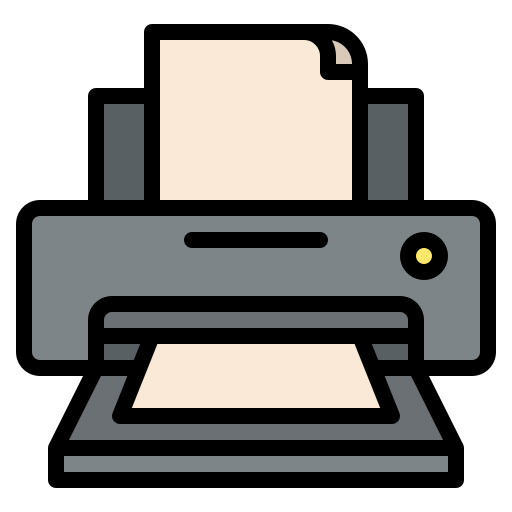 impresora de papel Iconixar Lineal Color icono