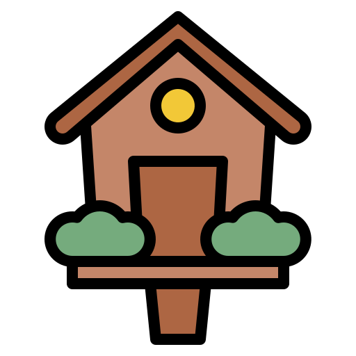 Birdhouse Iconixar Lineal Color icon