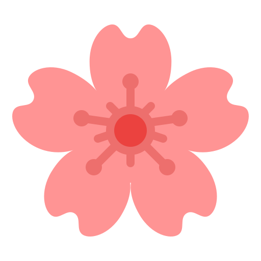 fleur de cerisier Iconixar Flat Icône