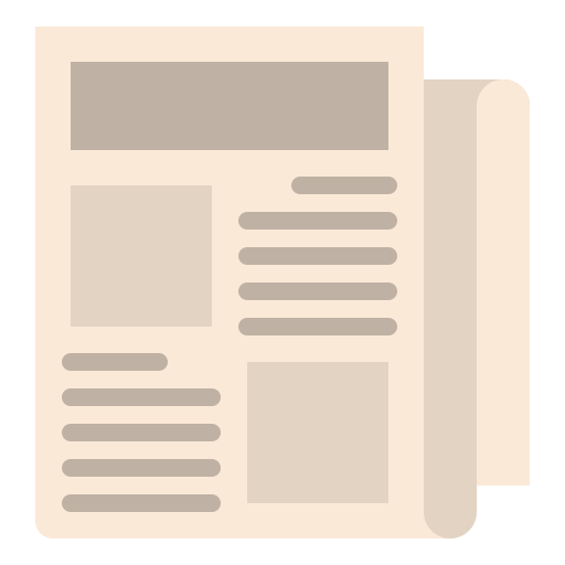 Newspaper Iconixar Flat icon