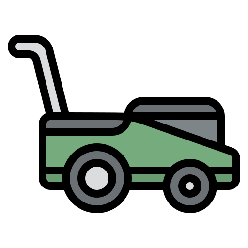 Lawn mower Iconixar Lineal Color icon