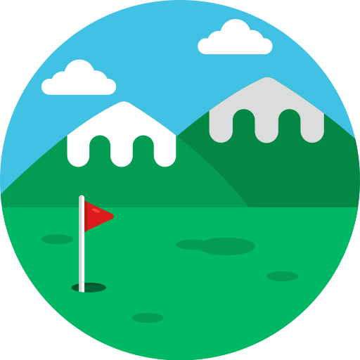 bandiera del golf Generic Circular icona
