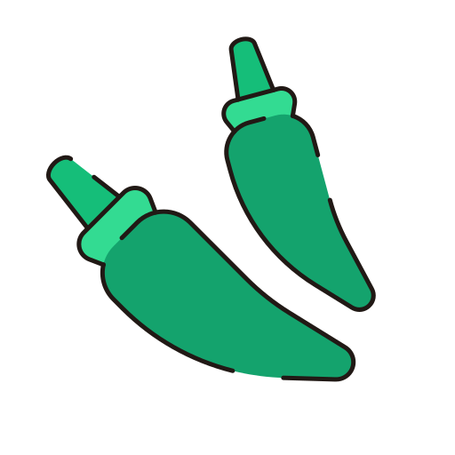 Зеленый перец чили Generic Outline Color иконка