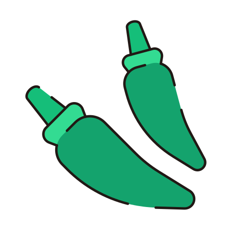 그린 칠리 페퍼 Generic Outline Color icon