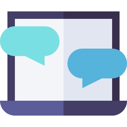 Online chat Basic Straight Flat icon