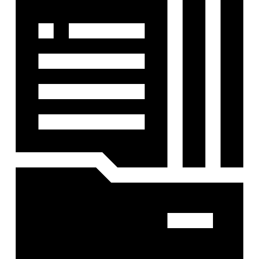 monographie Basic Straight Filled Icône