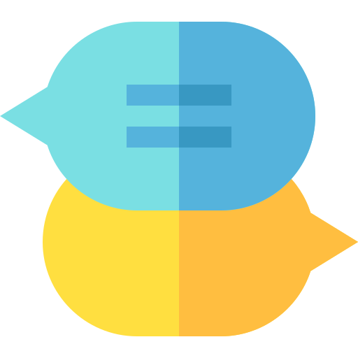 Chat bubble Basic Straight Flat icon