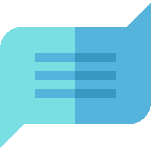 burbuja de chat Basic Straight Flat icono