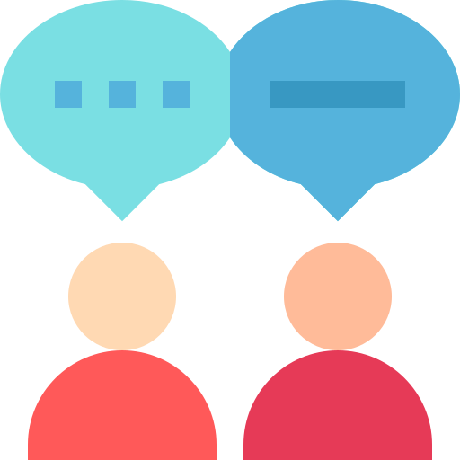 chat Basic Straight Flat icono