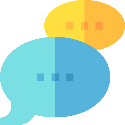 chat-bubbel Basic Straight Flat icoon