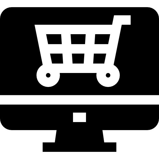 shopping en ligne Basic Straight Filled Icône