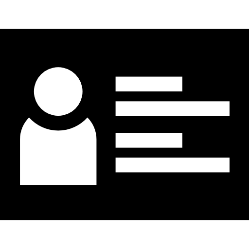 idカード Basic Straight Filled icon