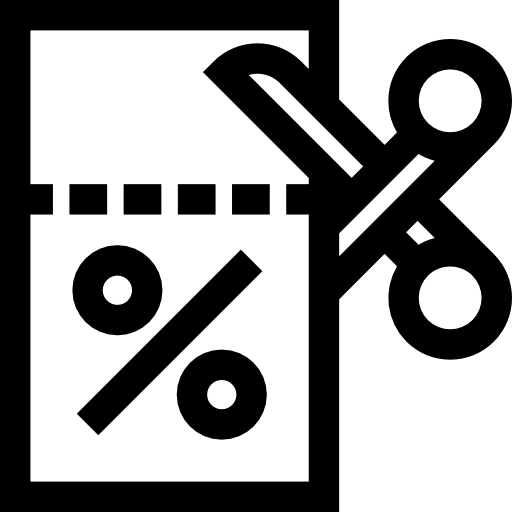kupon Basic Straight Lineal ikona
