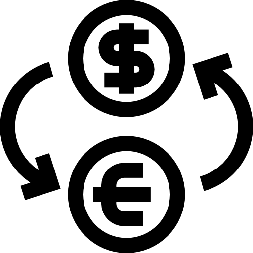 tasso di cambio Basic Straight Lineal icona