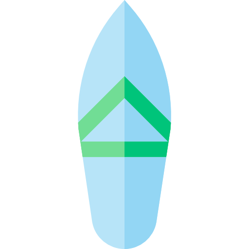 서핑 보드 Basic Straight Flat icon