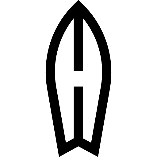 Surfboard Basic Straight Lineal icon