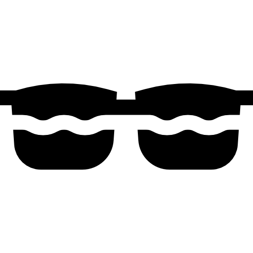 zonnebril Basic Straight Filled icoon