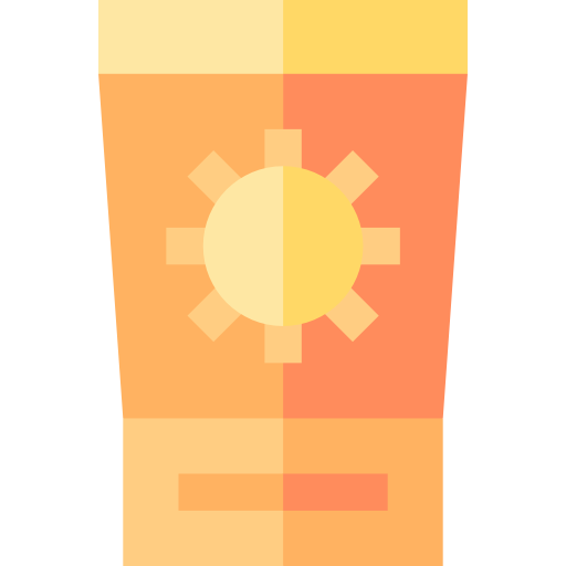 Sun lotion Basic Straight Flat icon