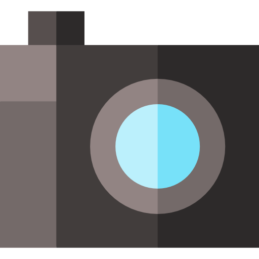 caméra Basic Straight Flat Icône
