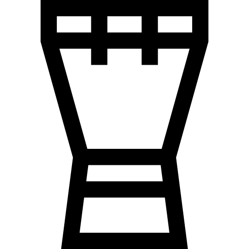djembe Basic Straight Lineal ikona