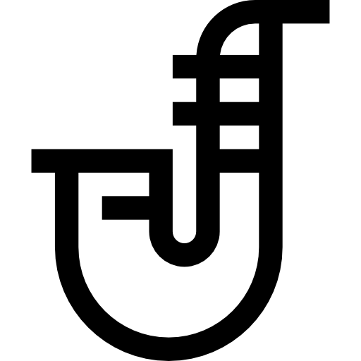 saxophone Basic Straight Lineal Icône