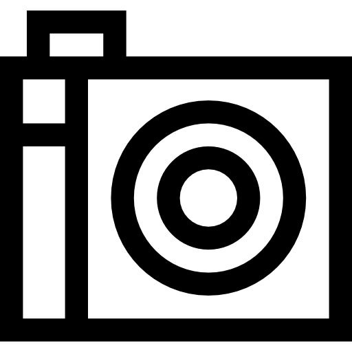 câmera Basic Straight Lineal Ícone