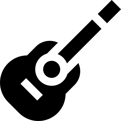 guitarra Basic Straight Filled icono