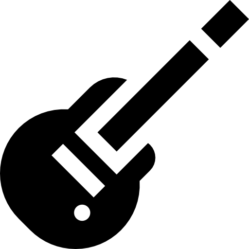 Electric guitar Basic Straight Filled icon