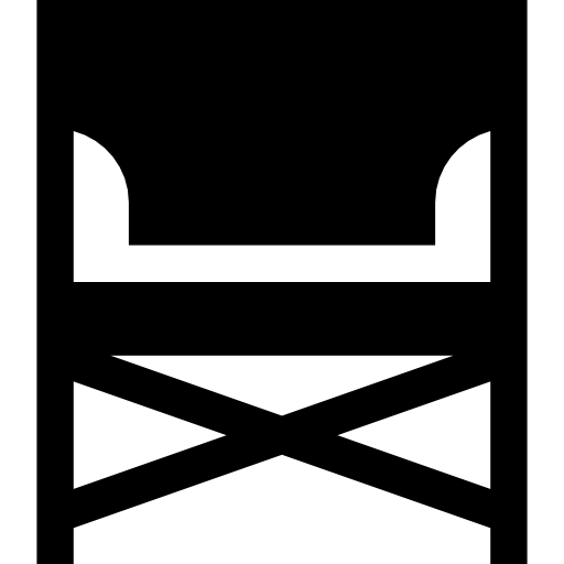 silla de camping Basic Straight Filled icono