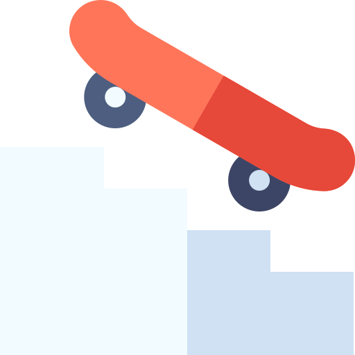 andare con lo skateboard Basic Straight Flat icona
