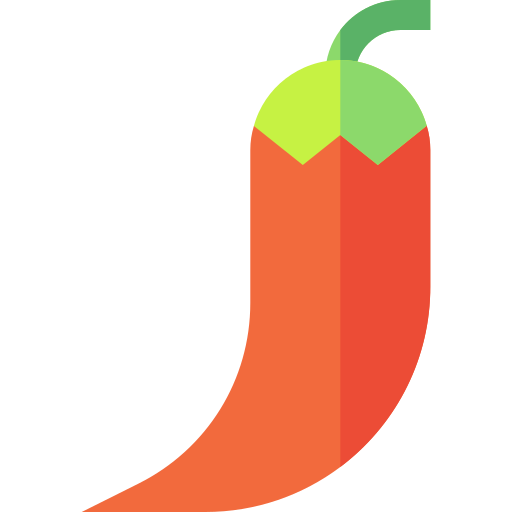 papryczka chili Basic Straight Flat ikona