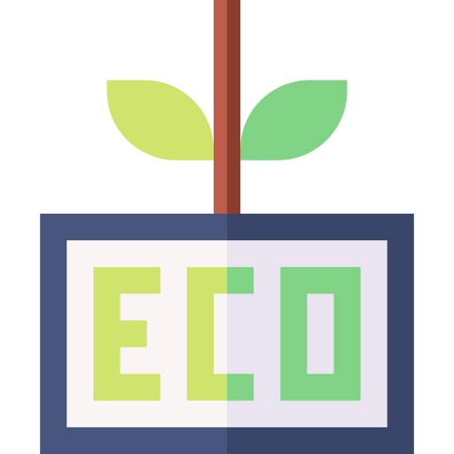 milieuvriendelijk Basic Straight Flat icoon