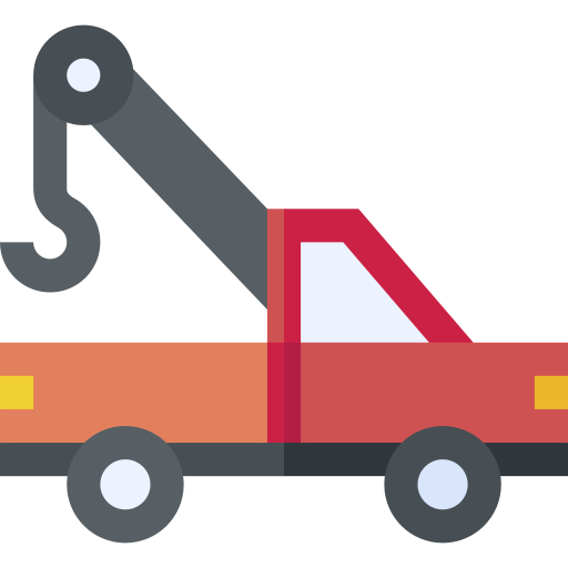 Crane truck Basic Straight Flat icon