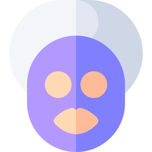 フェイシャルマスク Basic Rounded Flat icon