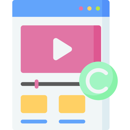 Copyrighted video Special Flat icon