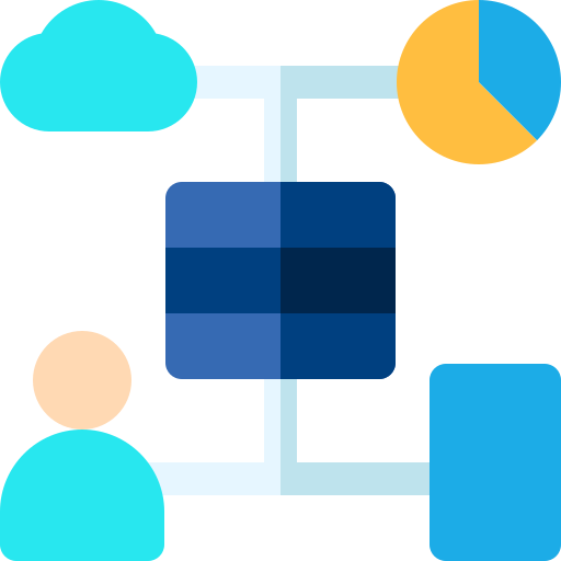 Data sharing Basic Rounded Flat icon